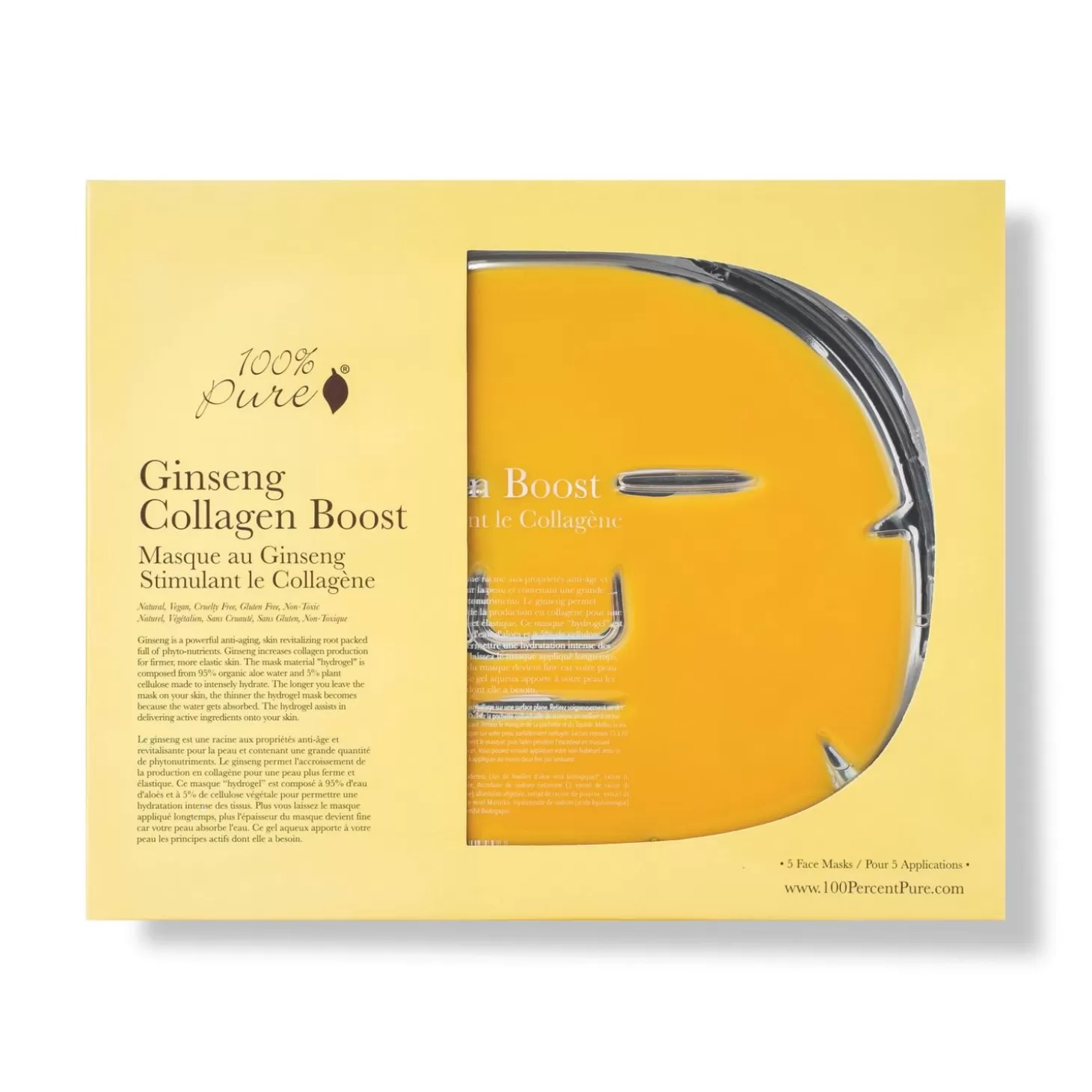 Flash Sale 100% PURE Ginseng Collagen Boost Mask